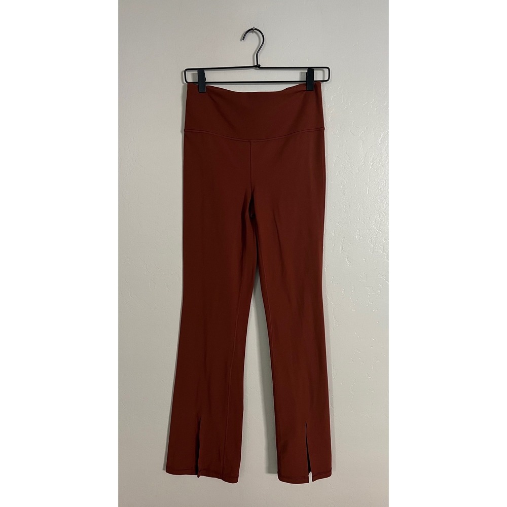 Athleta Elation Split Flare‎ Pant Brown High Rise Leggings Womens Medium
